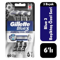 Poşet Gillette Tıraş Bıçağı Blue3 6'lı Beşiktaş