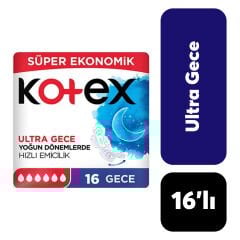 Kotex Hijyenik Ped Ultra Gece 16'lı