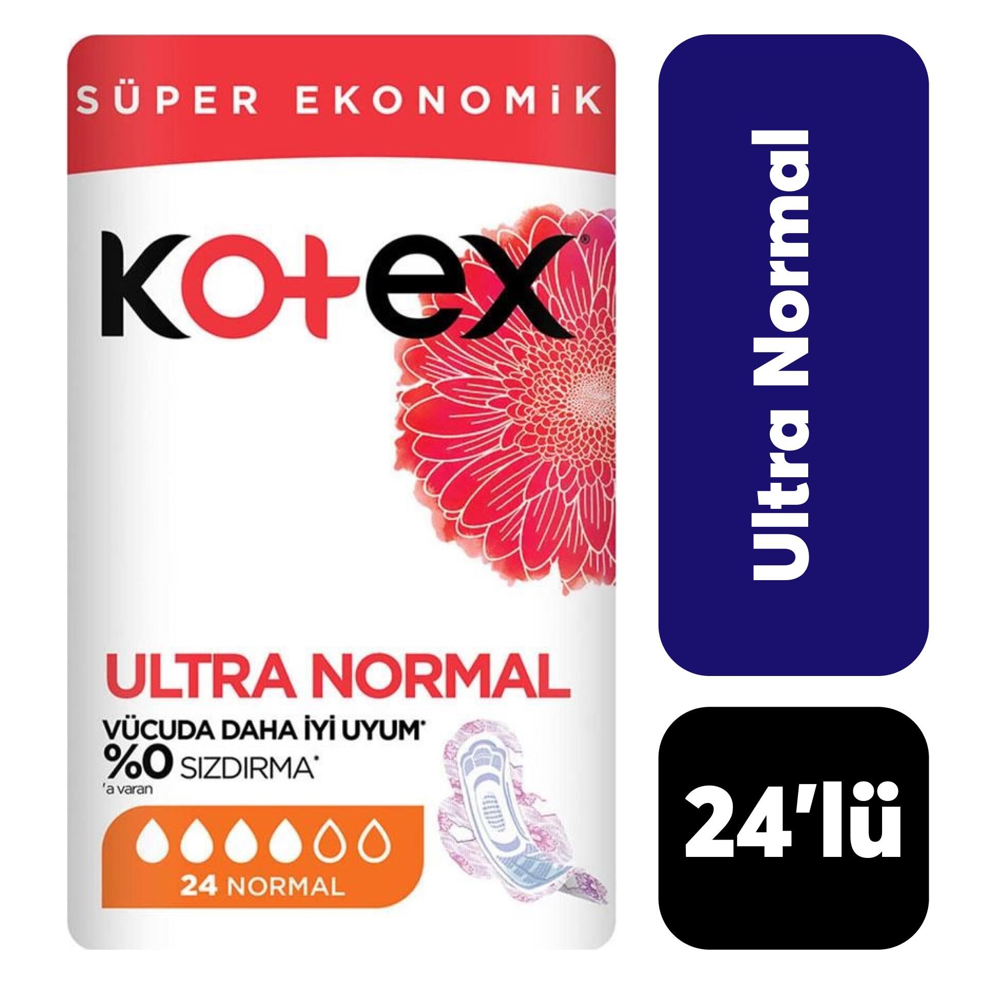 Kotex Ped Ultra 4'lü Normal 24'lü