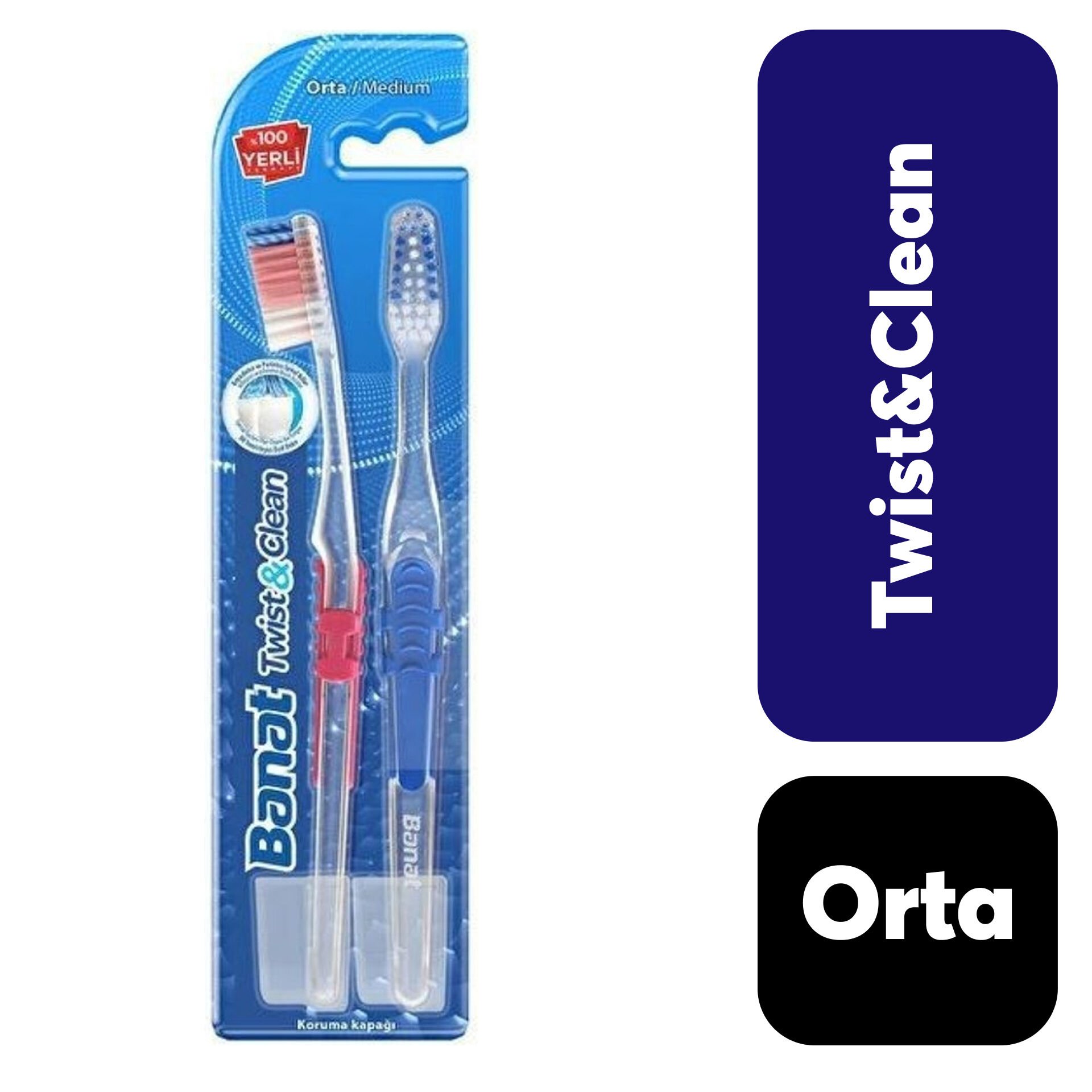 Diş Fırçası Banat Twist & Clean Orta