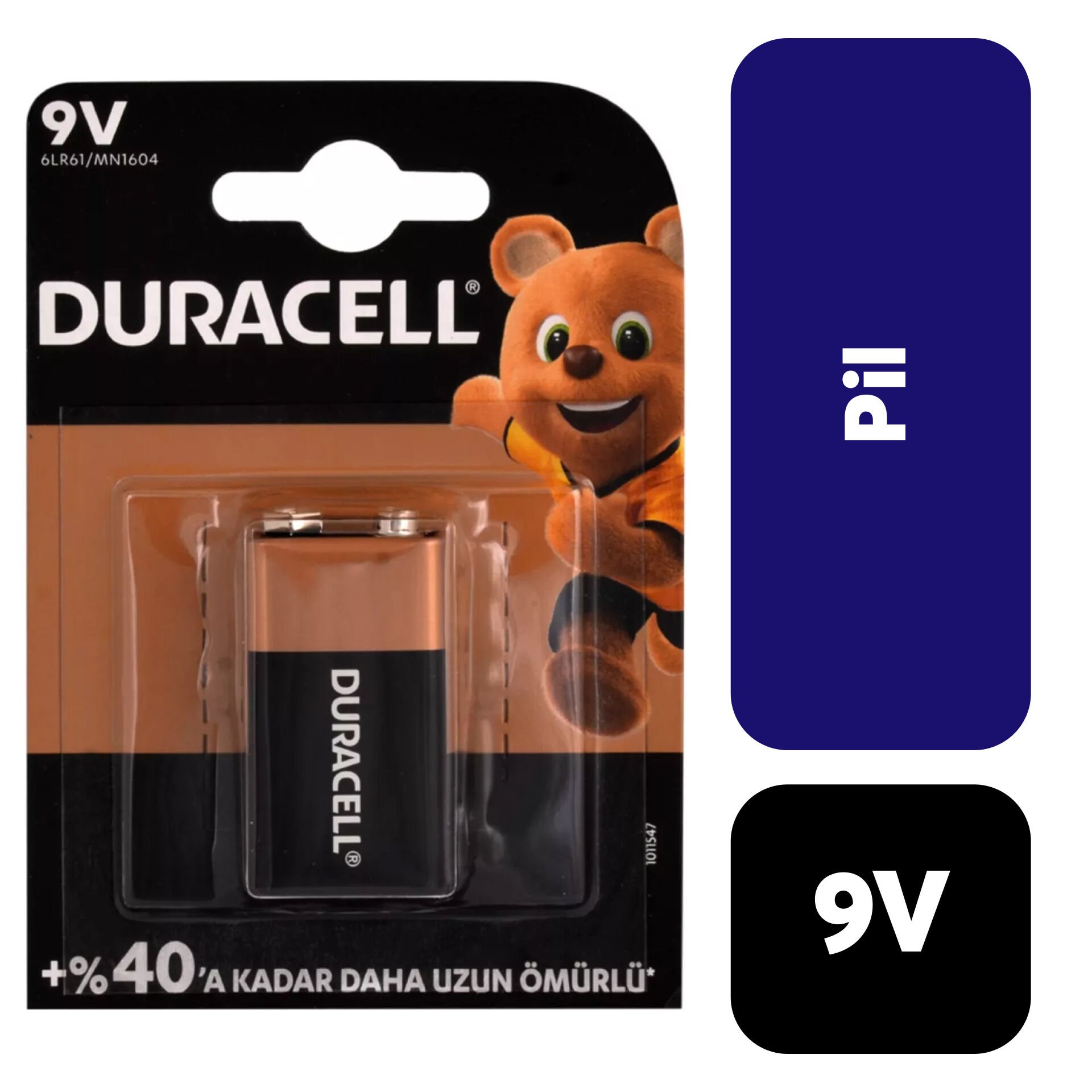 Duracell 9 Volt Pil
