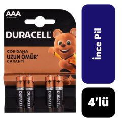 Duracell İnce Pil 4'lü