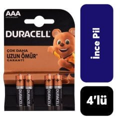 Duracell İnce Pil 4'lü