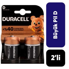 Duracell D Büyük Pil 2'li