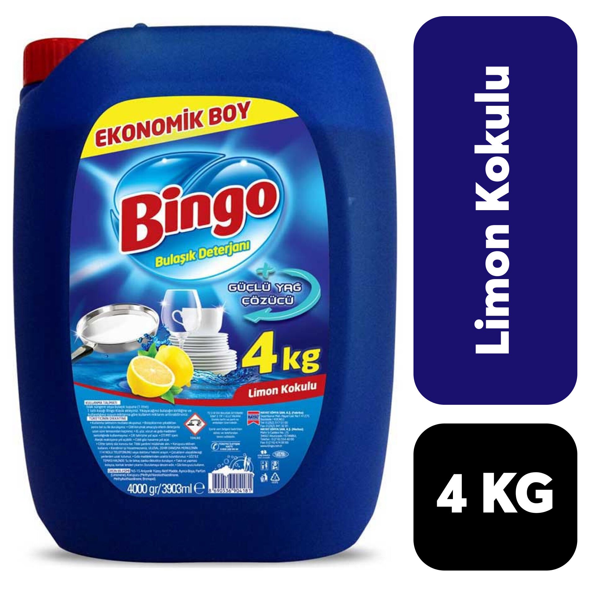 Bulaşık Deterjanı Bingo 4 kg Limon