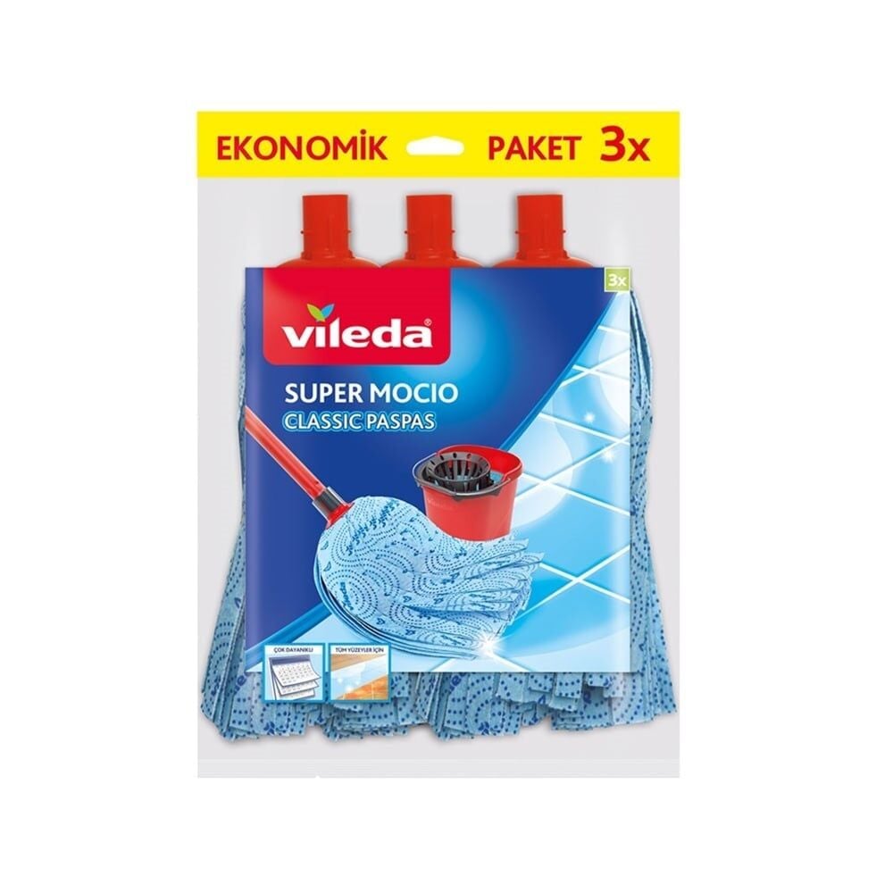 Paspas Yedek Vileda Supermocio 3'lü Klasik