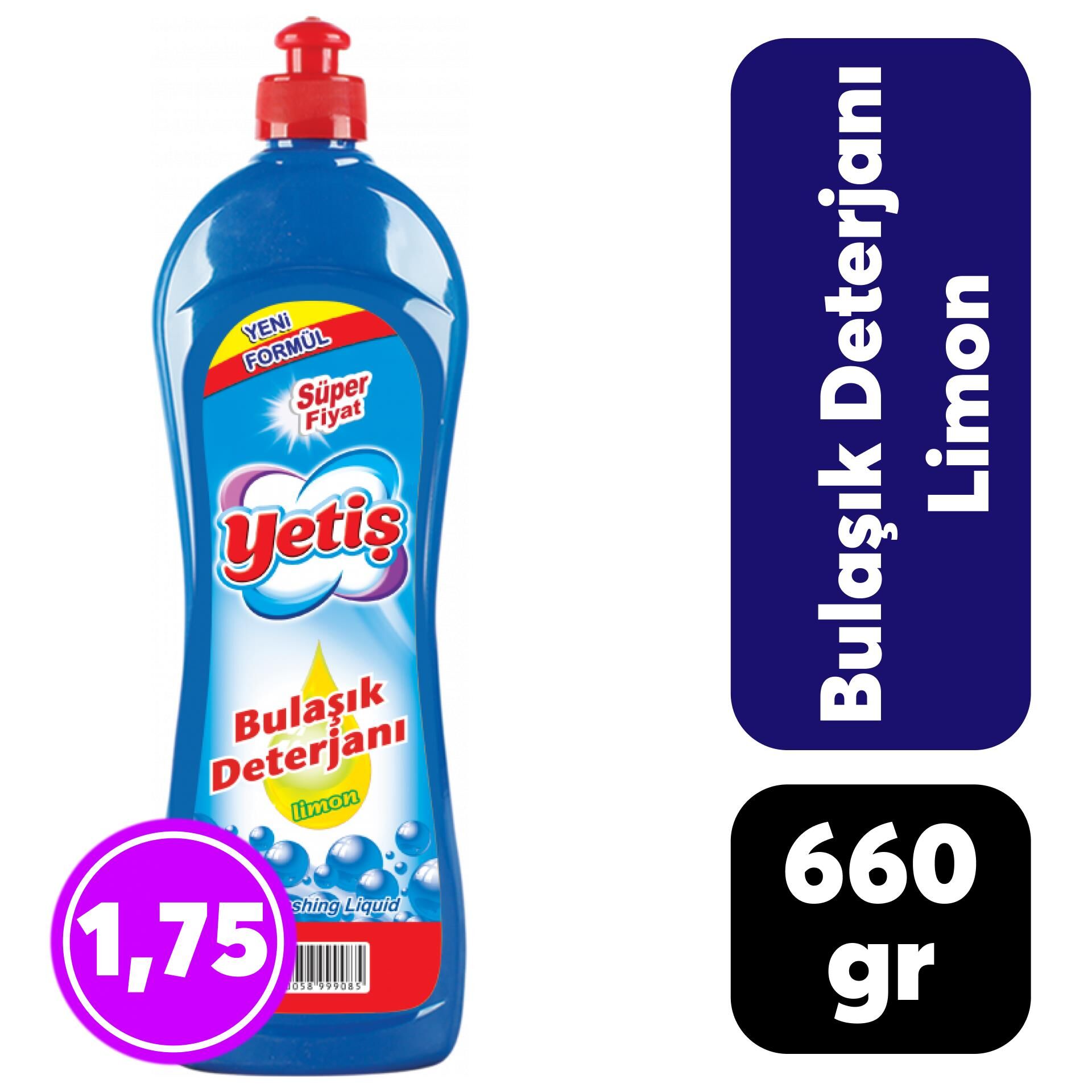 Bulaşık Deterjanı Yetiş .660 gr Limon