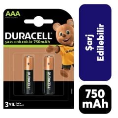 Duracell Şarjlı Pil 2'li 750 Mah