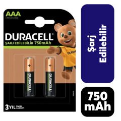 Duracell Şarjlı Pil 2'li 750 Mah
