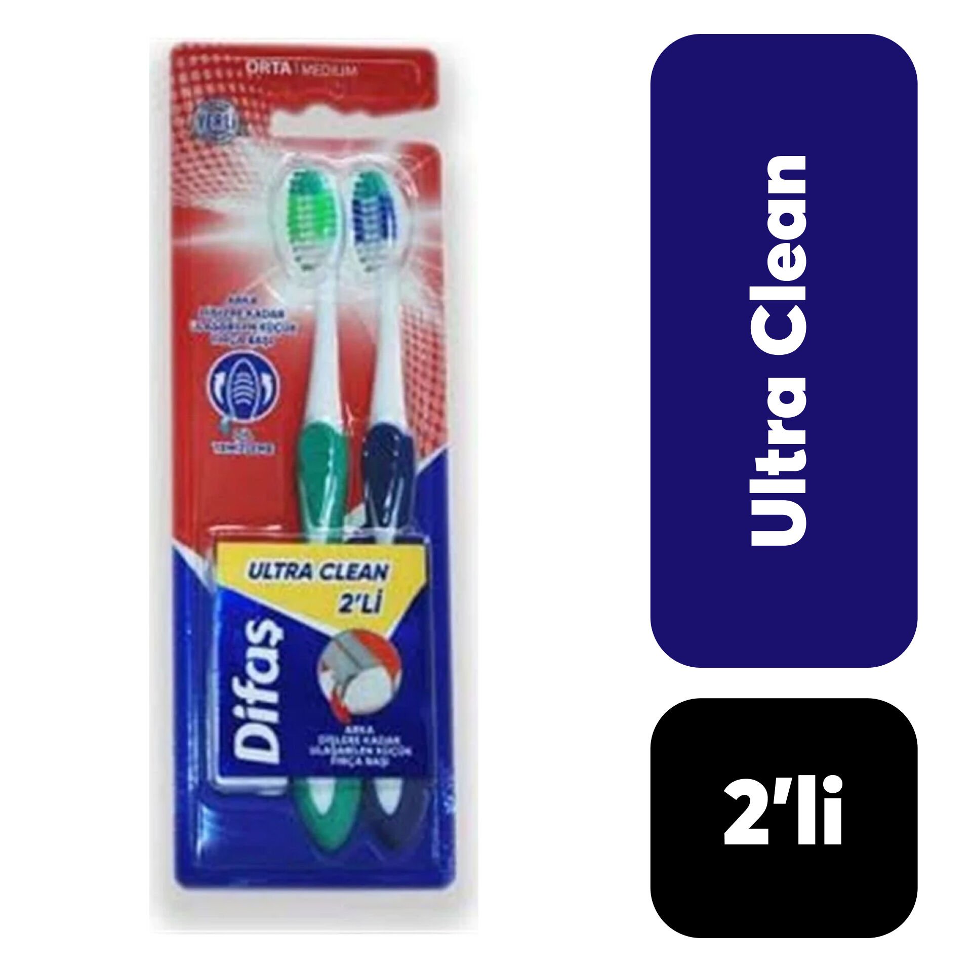 Diş Fırçası Difaş Ultra Clean 1+1 Orta